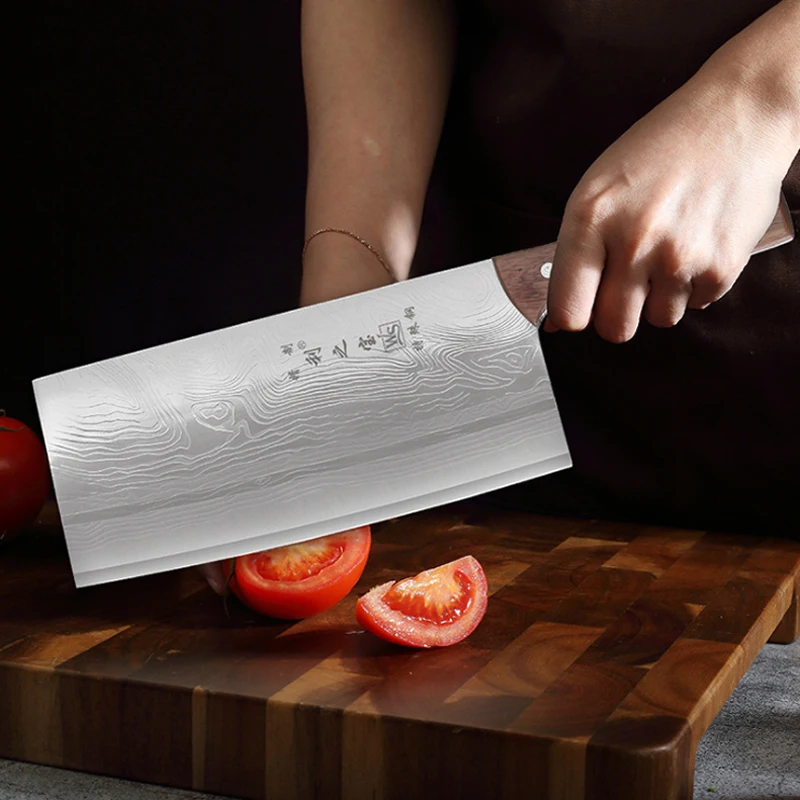

Gift Box Well Packed Butcher Knife stainless Steel Chop Chinese Meat Cleaver Kitchen Knife Chef Cooking Tools With Wooden handle