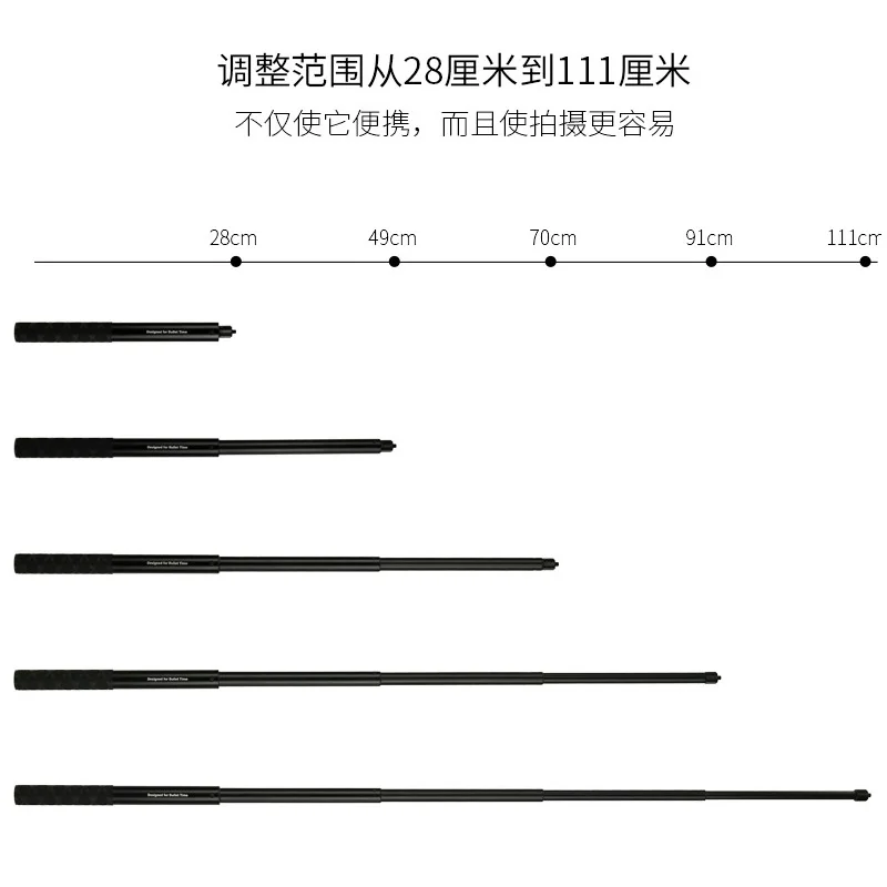 Imagem -06 - Vara de Selfie Invisível Monopé Giratório Haste Telescópica Tempo de Bala Apto para Insta360 x4 One r x3 x2 Ace Pro Acessórios