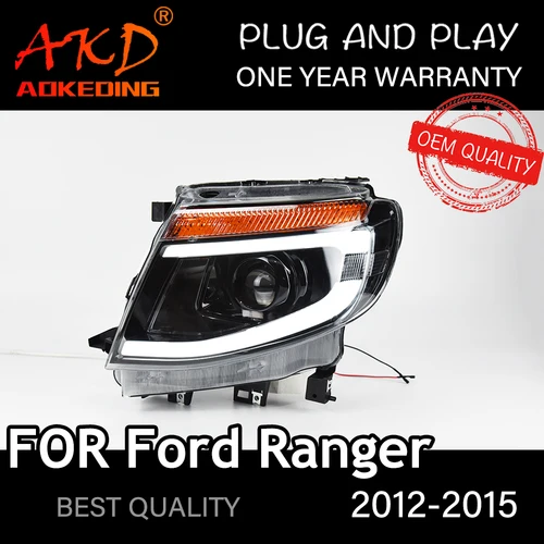 포드 레인저 용 헤드 T6 2012-2015 자동차 автомобильные товары LED DRL Hella 5 크세논 렌즈 Hid H7 에베레스트 자동차 액세서리