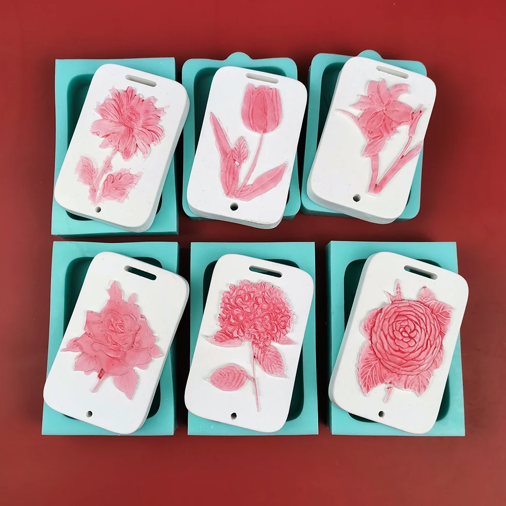 

Fragrant Gypsum Tablets Of Flowers Floral Fragrance Mold Creative Fondant Mold Orchid Tulip Daisy Peony Roses Mold Silicones