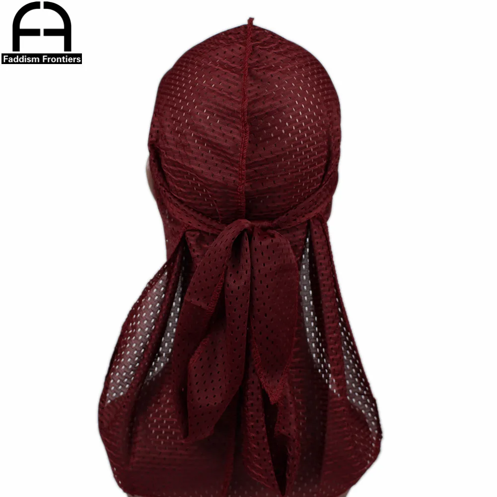 Sommer Männer Mesh Durag Atmungsaktive Lange Schwanz Durags Bandanas für Männer Welle Do DuRag Lumpen – Detail 13