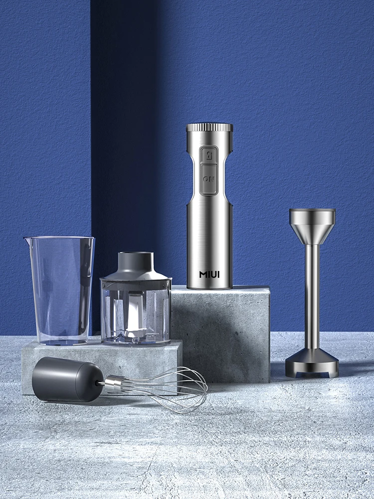 Handstaafmixer Krachtige 4-in-1, roestvrijstalen staafmixer, 700 ml mengbeker, 500 ml processor, garde - afbeelding 2