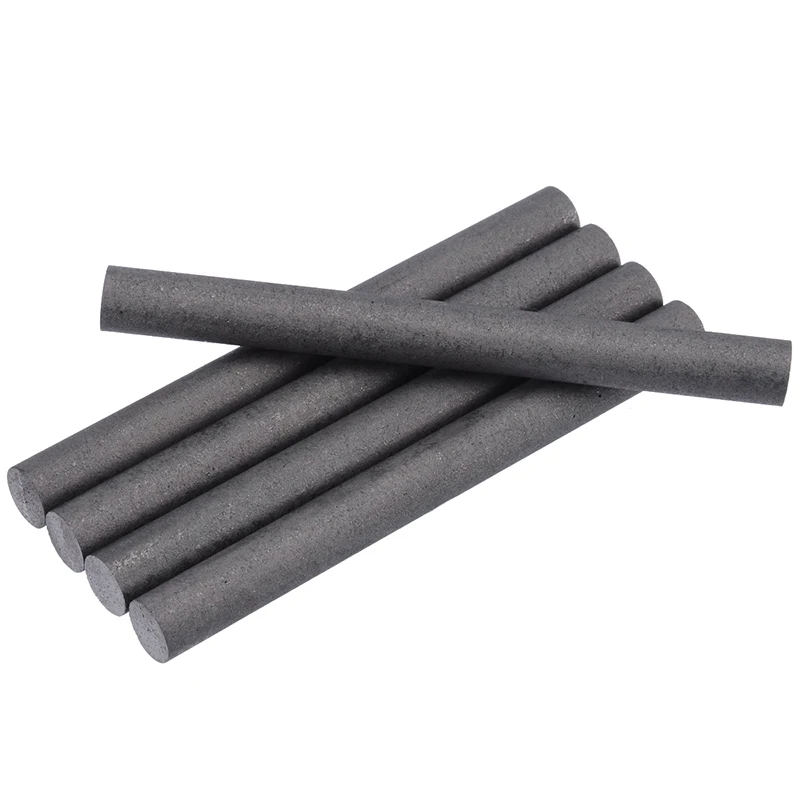 5pcs Black Carbon Rod Graphite Rods 99.99% Graphite Electrode Cylinder Rods Bars 100x10mm For Industry Tools