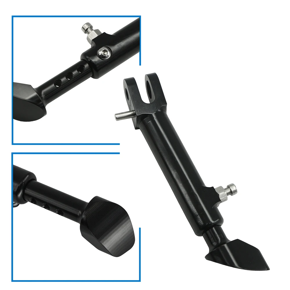 Motorcycle CNC Aluminum Adjustable Kickstand For Kawasaki Z900RS Z 900 RS Z900 RS 2018 2019 2020 Foot Side Stand Support Black