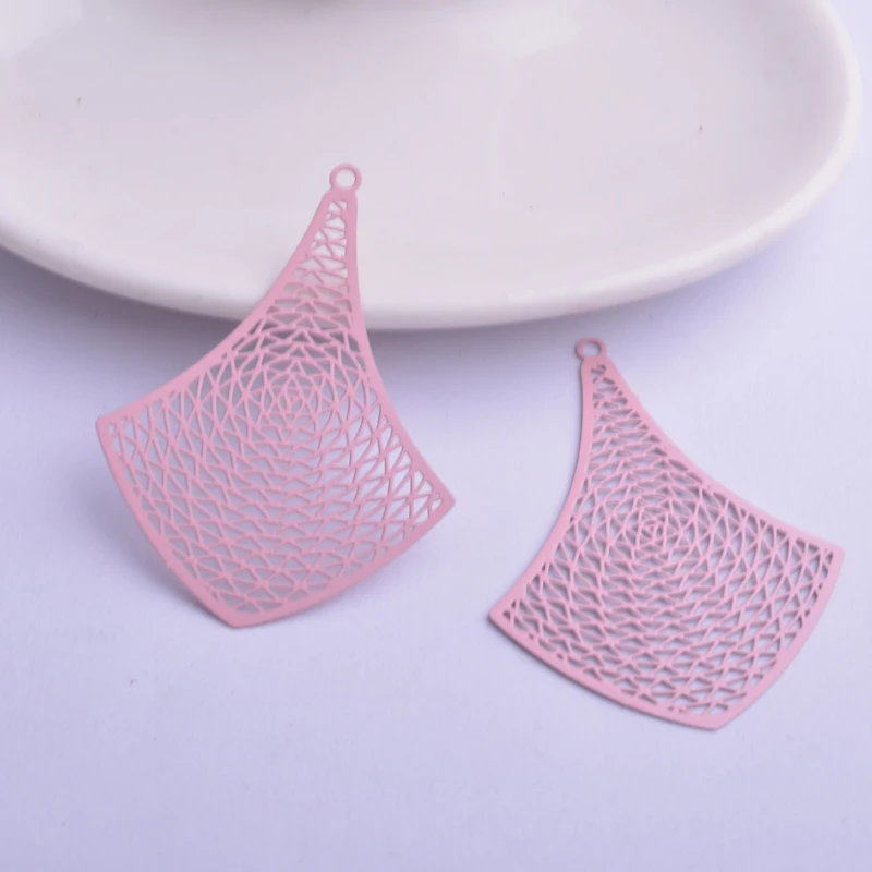 30 Stück AB5562 37*50mm Filigrane Geometrie-Anhänger Silberfarben Großer Anhänger DIY Schmuck Ohrring Herstellung – Detail 6