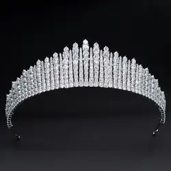 Cubic Zirconia Princess Tiara Diadem for Bridal Wedding Hair Jewelry Accessories Hairpieces CH10345