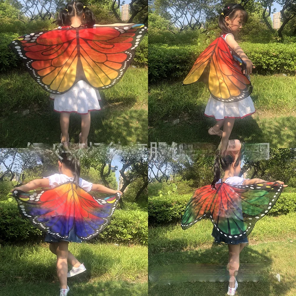

Butterfly cape cross-border Halloween cape children's butterfly decoration children's butterfly scarf shawl holiday dress