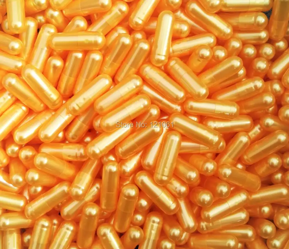 00# 1,000pcs!Pearl Yellow colored hard gelatin empty capsules(joined or seperated capsules size 00)