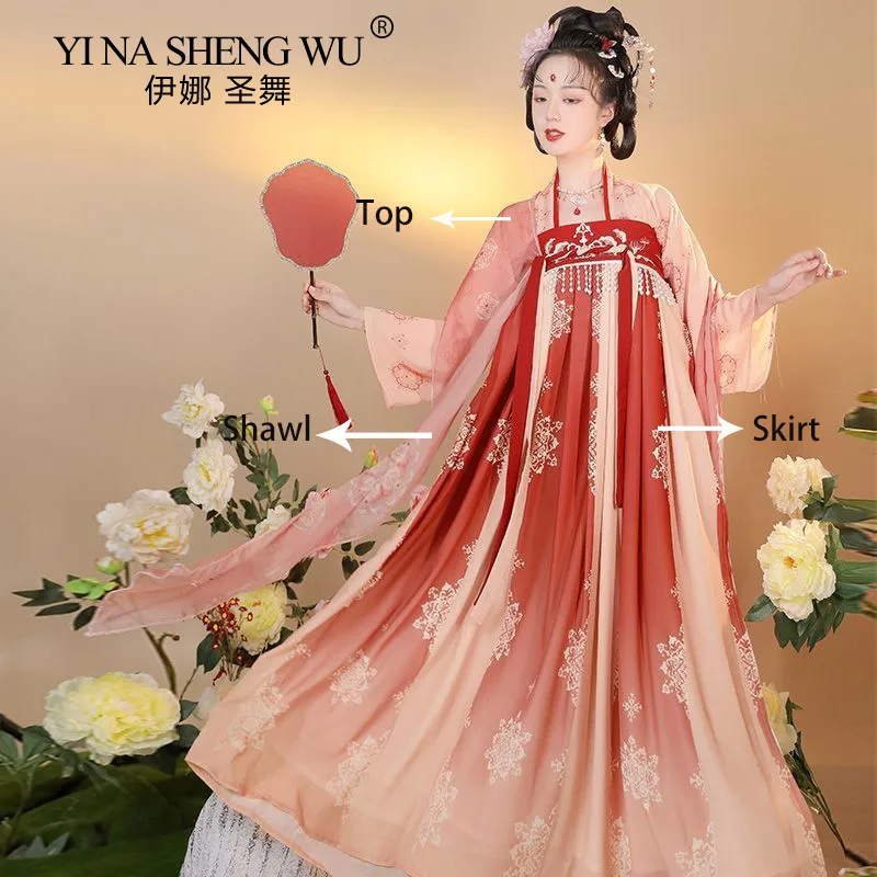 

Hanfu Women Elegant Traditional Chinese New Style Folk Costume Fairy Han Dynasty Dance Wear Clothes Oriental Ancient Prince Suit