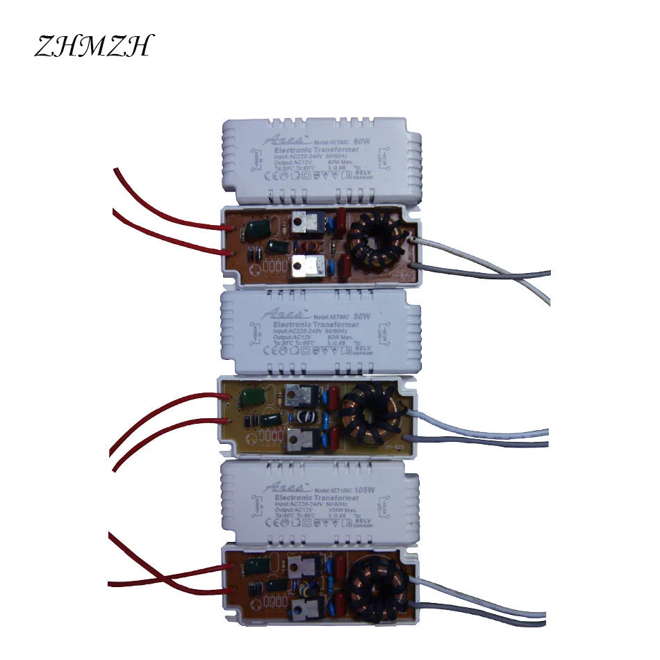 ZHMZH Dimmable AC220V to AC12V Electronic Transformer 120W 160W 180W 200W For G4/G5.3 Quartz Lamp Halogen Lamp Crystal Lamp CE