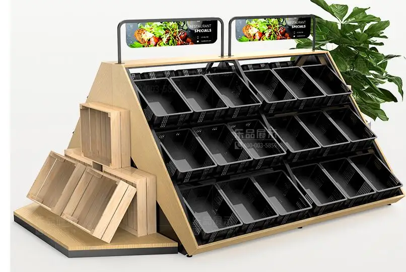 Fruit and vegetable display rack fresh supermarket convenience store fruit and vegetable shelf fruit store gangmu Zhongdao fruit