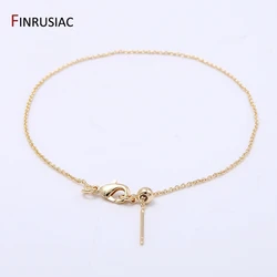 Gold-Plated Necklace With Lobster Clasps Jewelry Making,Pin-Type Universal Chain DIY Pendant Positioning Bead Pass Adjustable