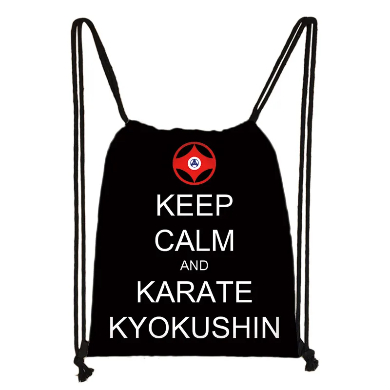 Cool Martial Art Judo / Taekwondo / Karate / Aikido Jujitsu Drawstring Bag Boys Girls Travel Bag Men Storage Bag Causal Backpack