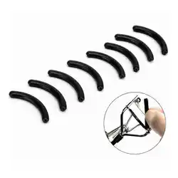 10Pcs Women's Eyelash Curler Pad Rubber Eyelash Clamp Replacement Clip Pads Black Antibacterial Curling Mat