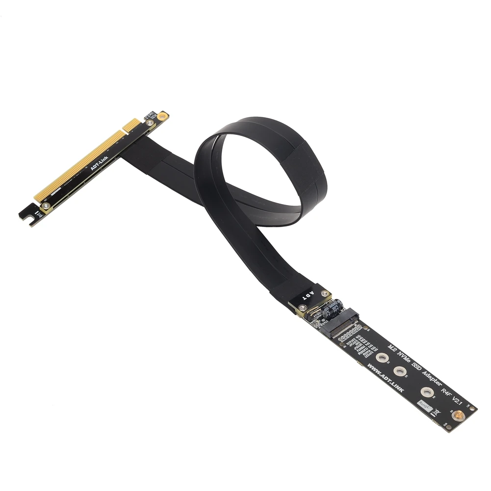 M.2 NVMe M Key SSD Extension Cable Solid Drive Riser Card M.2 To PCI-Express 3.0 X16 Adapter Full Speed 32G/Bps PCIe x4 Extender