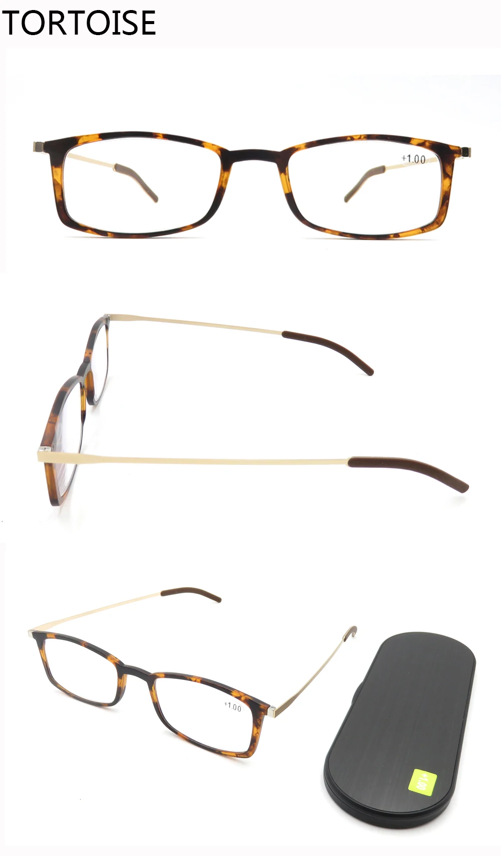 Mai Blume Dünne Blaue Licht Blockieren Lesebrille Brillen Männer Frauen Tragbare Gläser Weitsichtigkeit Mit Telefon Fall + 3,5 + 4 – Detail 16