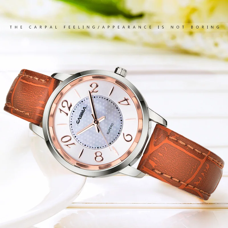 Women Casual Quartz Watch Luxury Brand Watches Wristwatch Beauty Ladies Watch Calendar Display Waterproof 50m CASIMA #3003