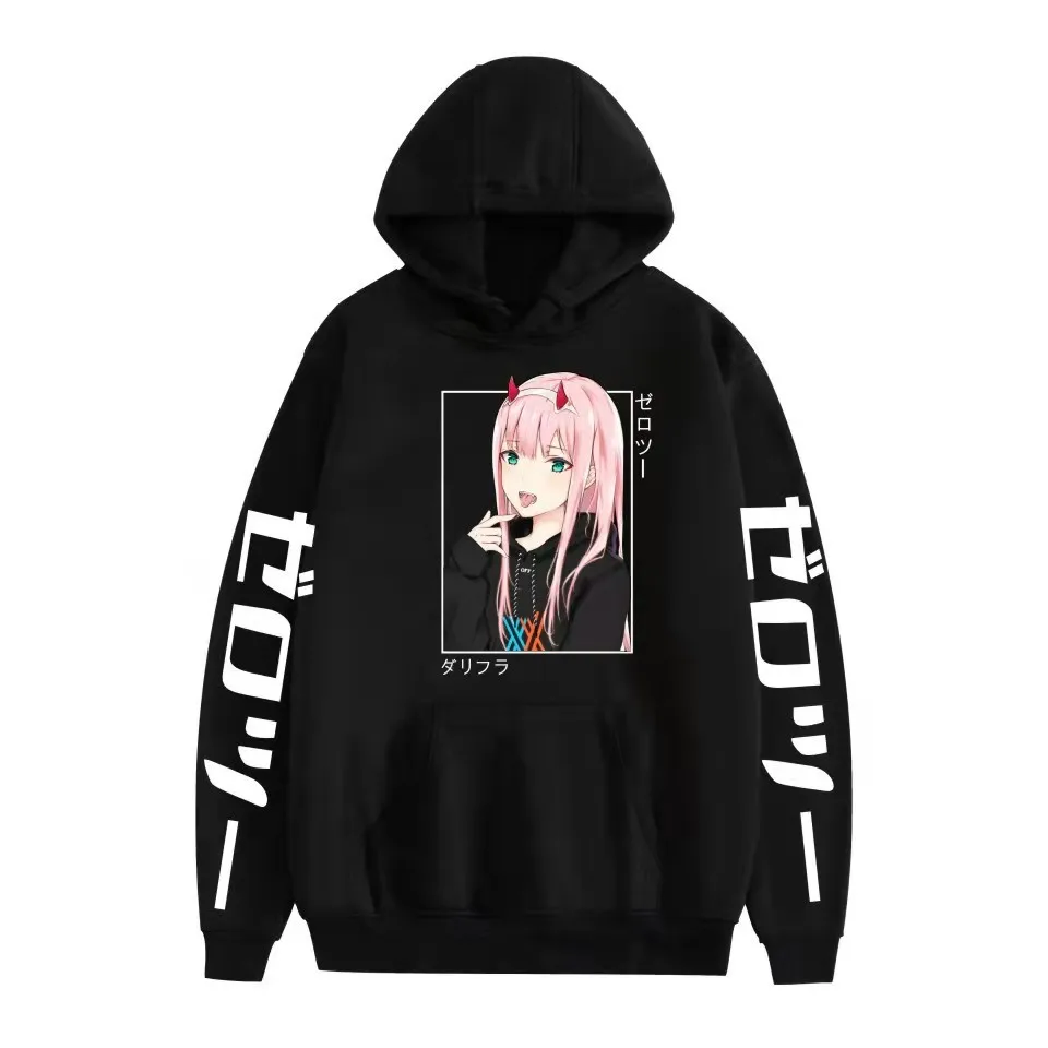 

Anime Darling In The Franxx Zero Two Hoodies Harajuku Casual Streetwear Graphic Sweatshirts Unisex Hoodies New