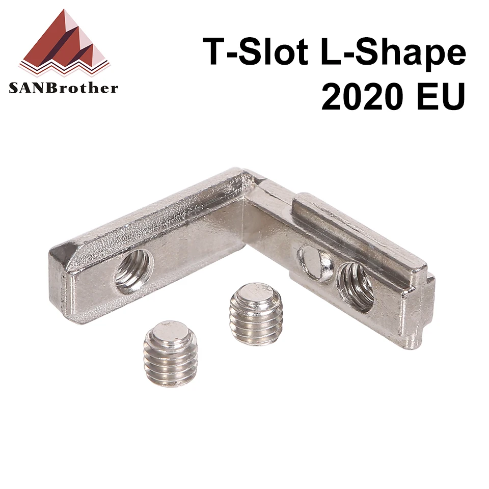 5/10/20pcs T-Slot L-Shape 2020 Aluminum Profile Internal Corner Joint Bracket Connector for 2020 Alu profile with m4 screw