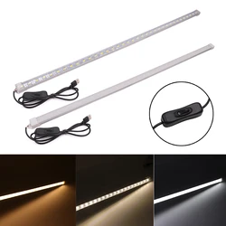 USB Led Bar Light With Switch 5V SMD5630 High Brightnes Rigid Strip Under Cabinet Wardrobe Tube Night Lamp 10/20/35/40/50cm