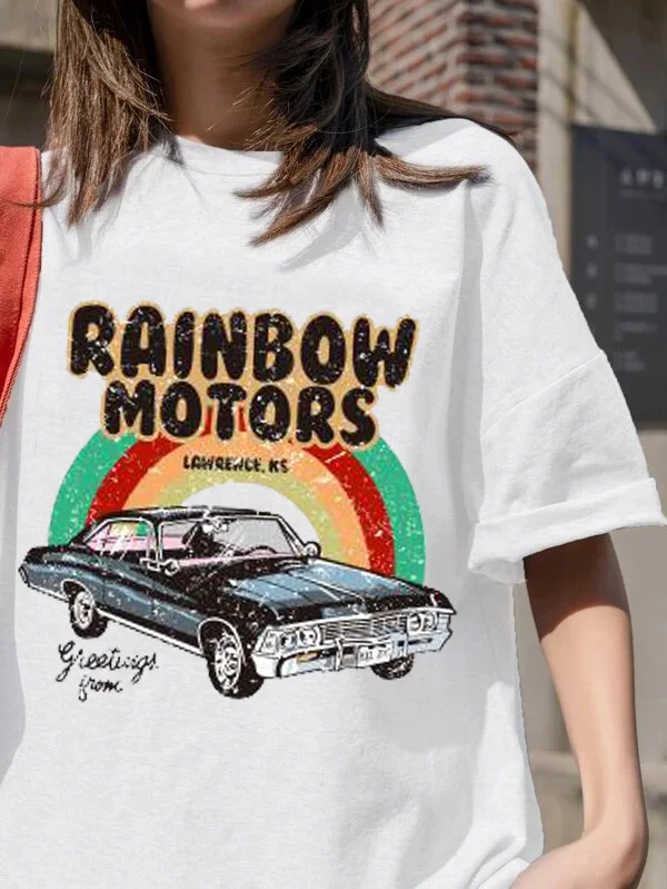 1pcs Rainbow Mot Gay T-Shirt Lesbian Pride Rainbow T-Shirt Harajuku Ulzzang Funny T-Shirt 90s Graphic Love Is Love Top Tee Femal