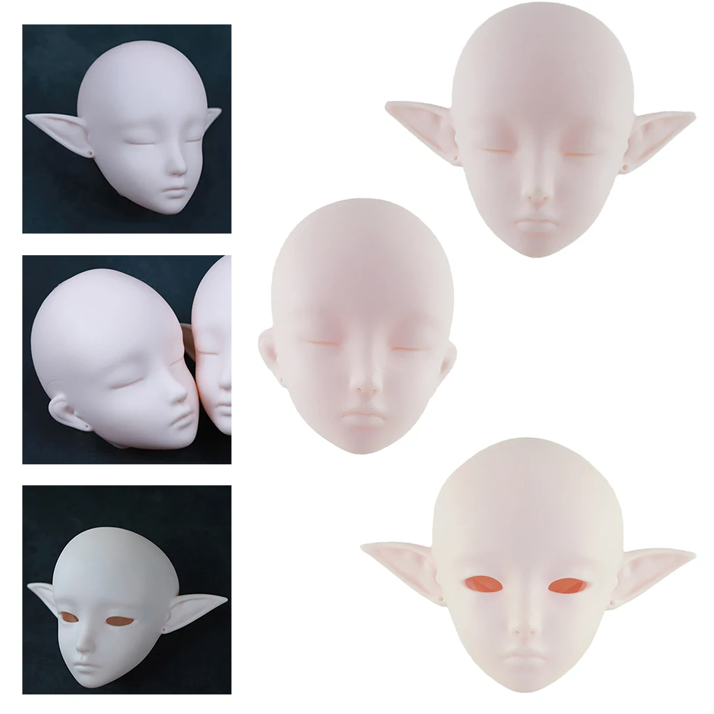 Unpainted 1/3 BJD Doll Head Mold without Make up DIY Dolls Body Parts