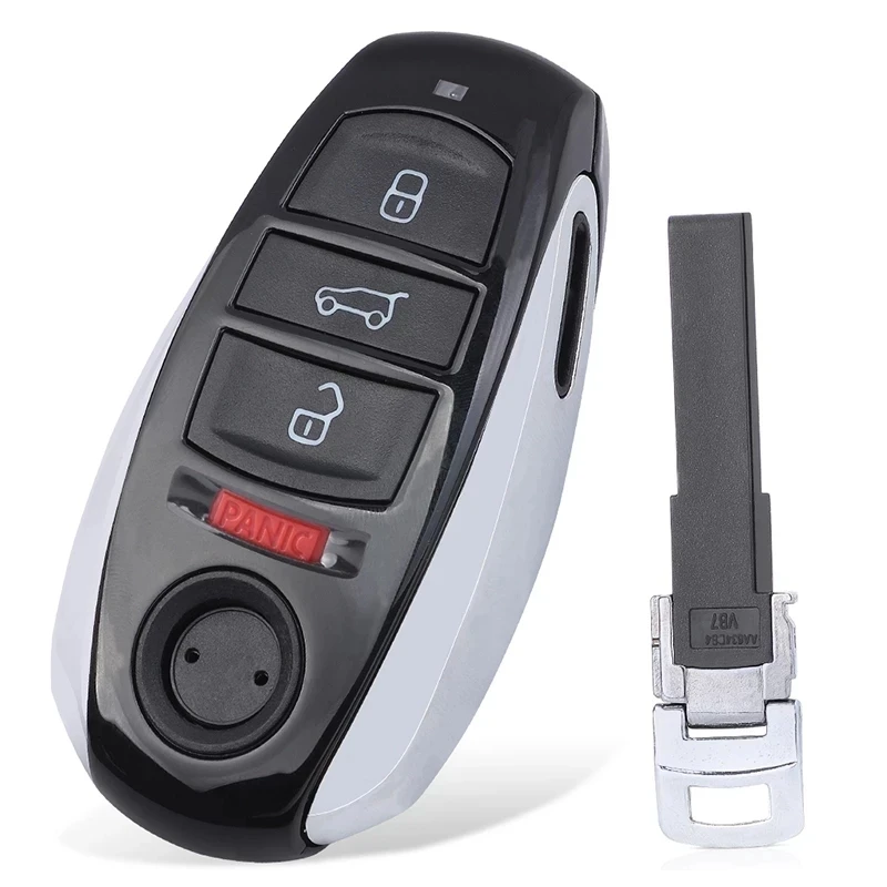 KEYECU 315/433/868MHz For Volkswagen Touareg 2011 2012 2013 2014 2015 2016 FCC ID: IYZVWTOUA Smart Key Fob Remote With Small Key