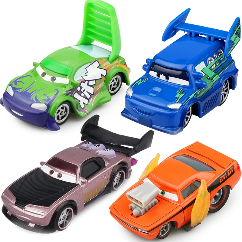 Disney Pixar Cars 2 Toy Alloy Model Car Badger Flame Slugs Blue DJ Wenge Bad Guys Four Group 1:55 Metal Toys Vehicles Kids Gifts