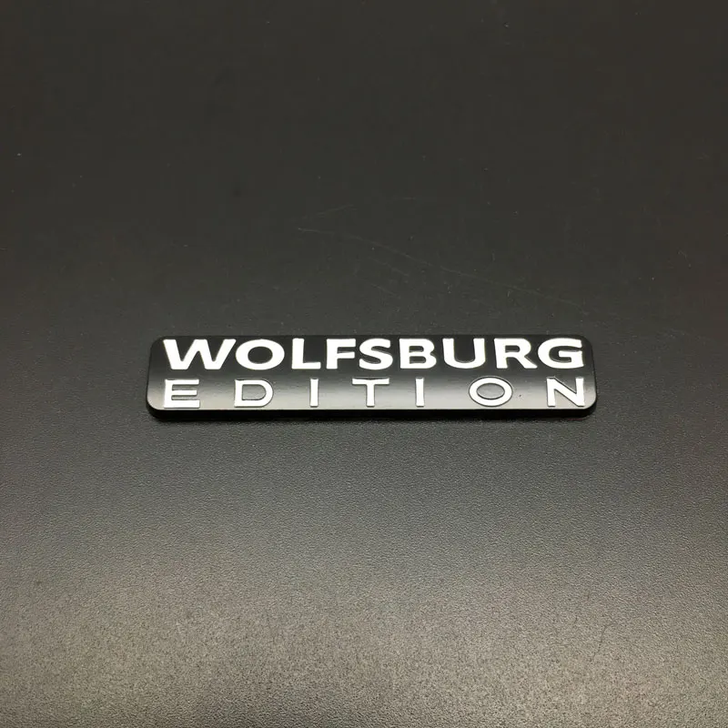 ثلاثية الأبعاد المعادن WOLFSBURG طبعة سيارة الجانب الحاجز الخلفي الجذع شعار شارة ملصق مائي ل طوارق سانتانا SUV باسات جيتا TDI جولف #4