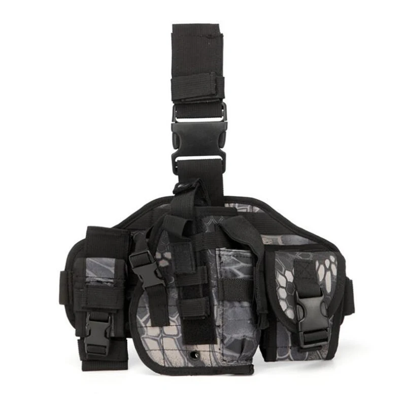 في الهواء الطلق العسكرية التكتيكية الفخذ أغطية جلد التمويه أكسفورد مقاوم للماء الخصر أغطية جلد صندوق بندقية عالمي G 17 19