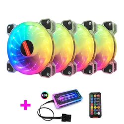 Coolmoon 120mm PC Computer Case Fan Cooling Cooler 6 PIN Adjustable RGB Led 12V Mute RGB Case Fans Adjust Speed cooler fan