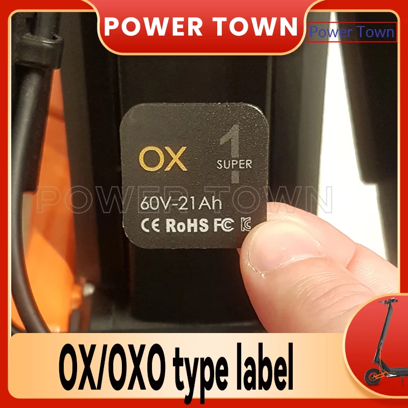 Type label sticker for  oxo ox SUPER HERO ECO electric scooter original accessories