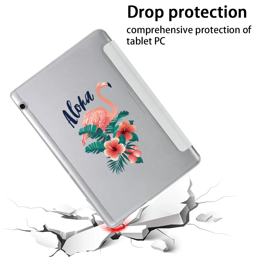 Capa para tablet para huawei mediapad t3 10 9.6 polegadas/t5 10 10.1 polegadas capa de couro trifold