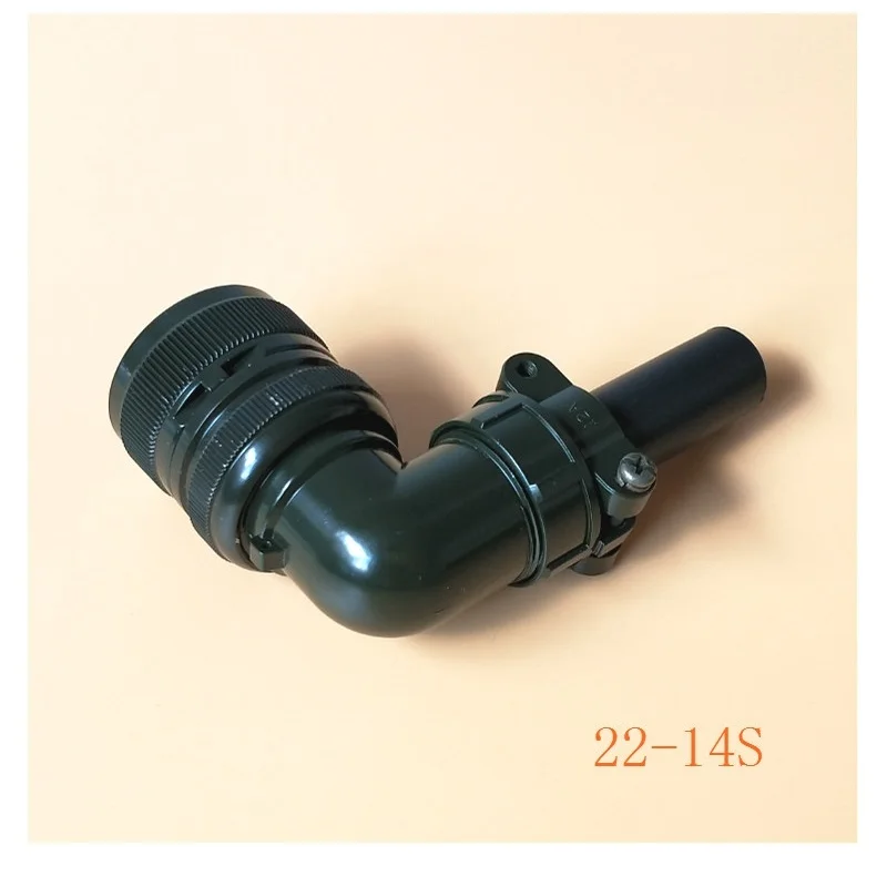 Imagem -03 - Pinos Conector de Aviação Codificador Plug para Servo Motor Exército Padrão Impermeável Ângulo Reto Ms3108b 2214s 22-14 19