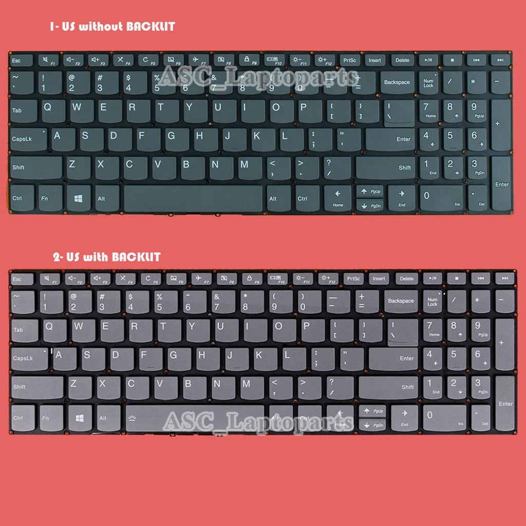 New US English QWERTY Keyboard For Lenovo Ideapad 3-15IJL05 3-15IML05 3-15ITL05 3-15ADA05 3-15ARE05 3-15IGL05 3-15IIL05 BACKLIT