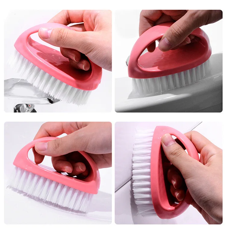 Bunte Reinigungsbürste für den Haushalt, Hausarbeit, multifunktionales Reinigungswerkzeug, eiförmig, langlebig, weich, für Badezimmer, Schuh, Kleidung – Detail 4