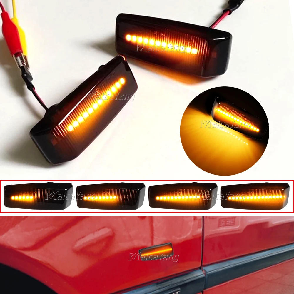 1Pair Dynamic Blinker Side Marker Light LED Turn Signal For Mercedes For Benz C E S SL CLASS W201 190 W202 W124 W140 R129