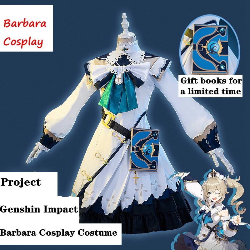 Costume de Cosplay Genshin Impact pour femme, ensemble d'accessoires de dessin animé de noël, robe de barbie, nouveau jeu, 2020, PCS-10