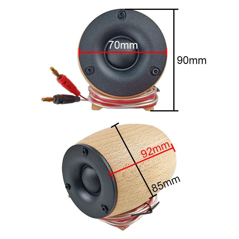 New 1Pairs Wooden Super Tweeter Speaker 8OHM 20W Dome Neodymium Treble Silk Diaphragm Home Theater Tweeter Compensation 30KHZ