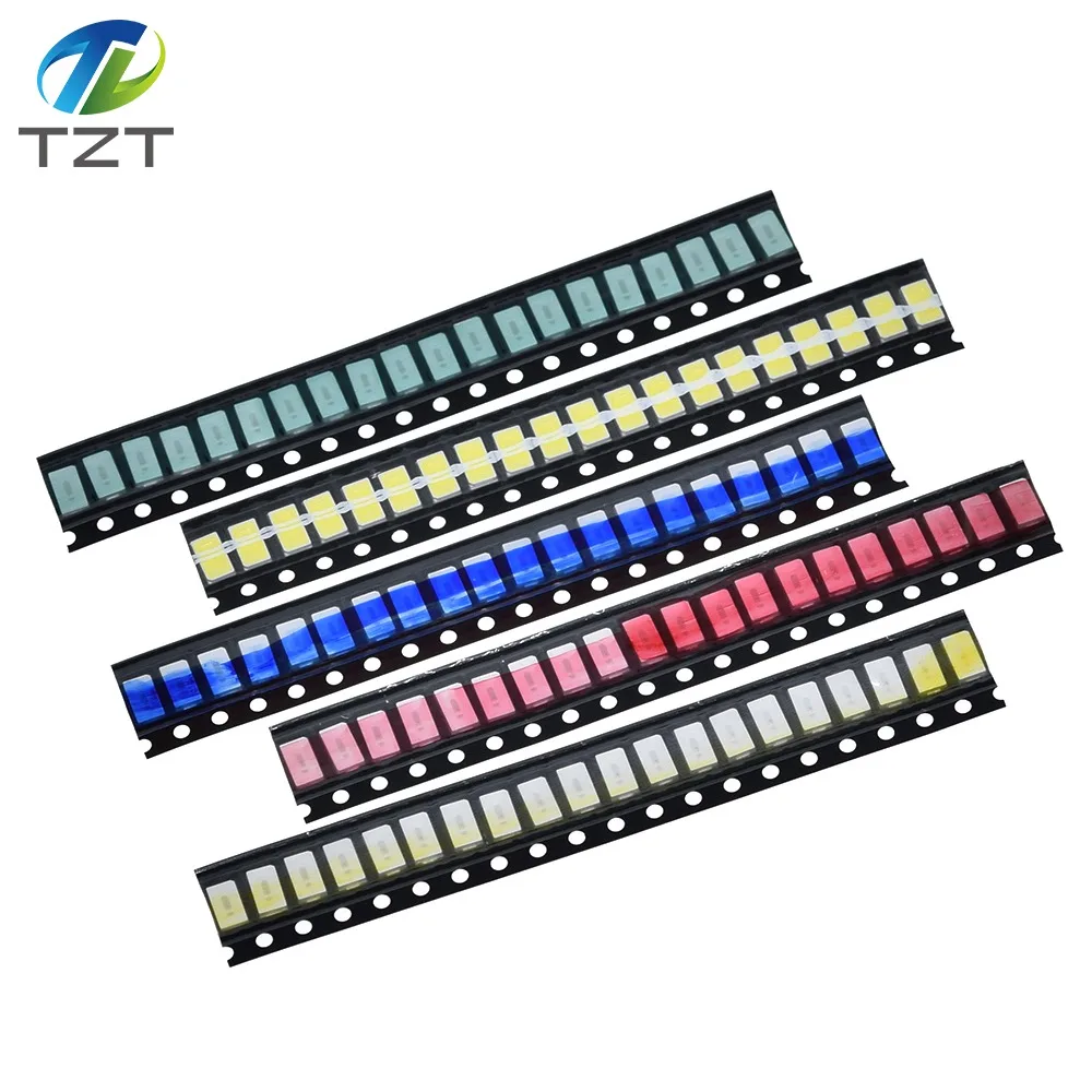 100 stücke = 5 farben x 20 stücke 5730/5050 /1210 /1206 /0805 /0603 LED Diode Sortiment SMD LED Diode Kit grün ROT Weiß Blau Gelb 5630 – Detail 2