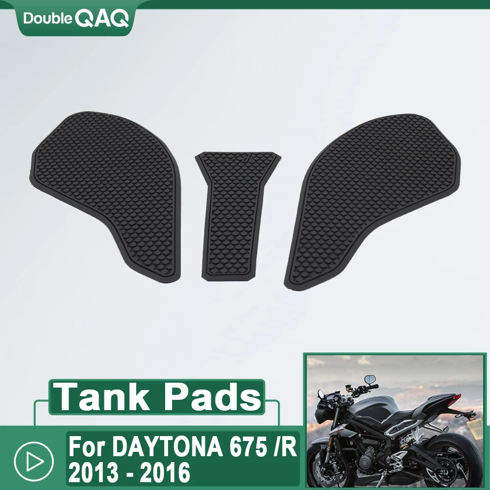 Moto Gymkhana Anti-Slip Tank Pads Sticker Side Gas Knee Grip Tractie Pads Voor Daytona 675 /R Straat triple 765 R/Rs 2013 - 2020