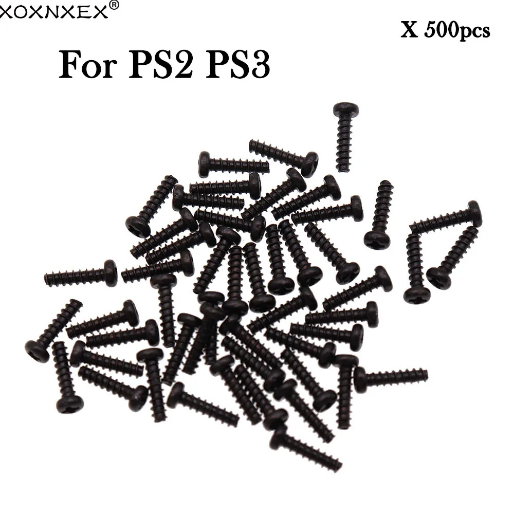 XOXNXEX 500pcs/ lot Phillips Head Screws Replacement For Play Station PS2 PS3 Gamepad Repair