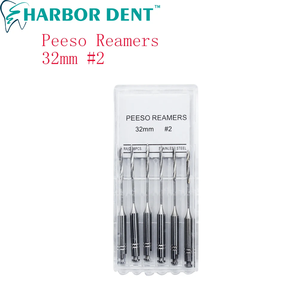 1 Pack(6pcs) Dental Peeso Reamer 32mm Endodontic Reamers Drill Burs Peeso Reamers Endo files largo Dentist Materials