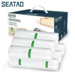 SEATAO sacchetti sigillanti sottovuoto di alta qualità per alimenti 20 + 28cm * 600cm rotoli per sigillante sottovuoto da cucina per mantenere il cibo fresco a lungo