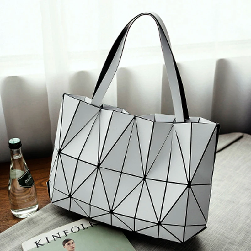 New High Quality Leather Women Geometric diamond Handbag Female Fashion Travel Bag Ladies Briefcase Shoulder Messenger Bag