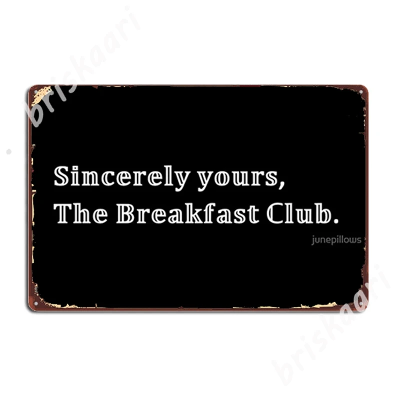 

The завтрак Club искренне ваши черные металлические Фотообои