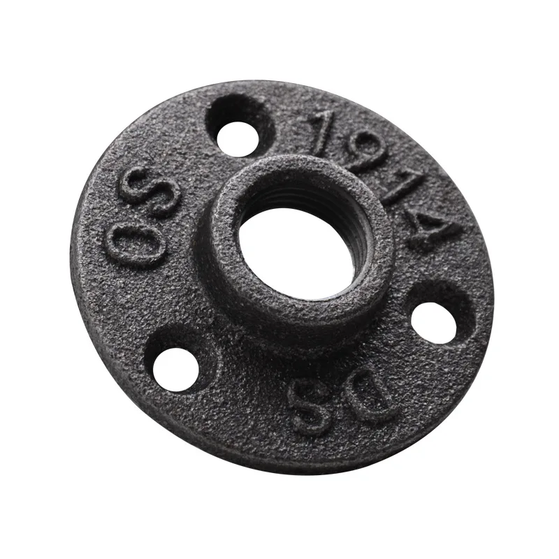 10pcs Iron Pipe Fittings Wall Mount Floor Antique DN15 Flange Piece Hardware Tool Cast Iron Flanges Gietijzeren Buisleidingen