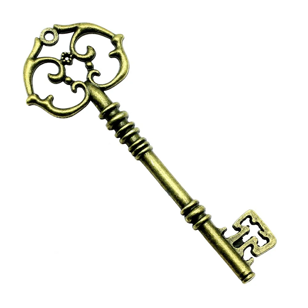 2pcs 82x31mm 3 Colors Antique Silver Color Antique Bronze Plated Decorative Key Pendant Big Key Pendants Big Key Charm