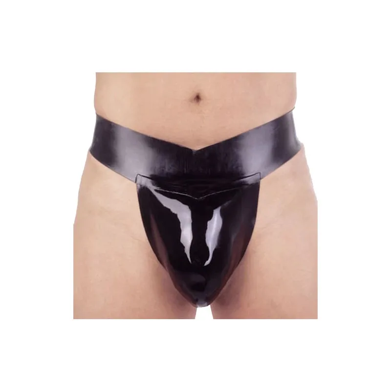 Latex Men Tight Shorts Latex Rubber Black Underwear Size XXS-XXL