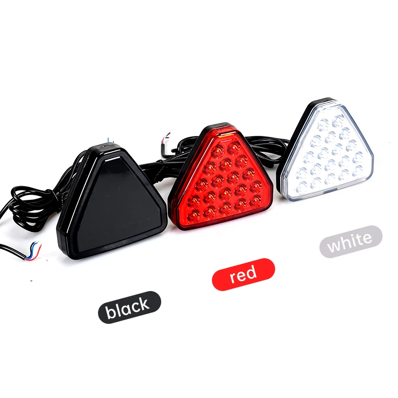 Triangle LED Car Brake Tail Light  F1 Style Red Reversing Stop Flash Warning Fog Lights Anti-collision Auto Singal Lamp 12v